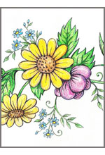 Клипарт - цветочная виньетка
